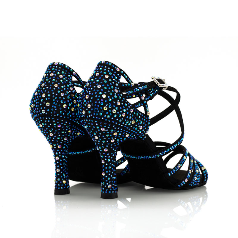 Vlucht Verlichting Consequent Salsaschoenen | Blauwe Salsa Schoenen Dames Met Diamant | Latin Dansschoenen